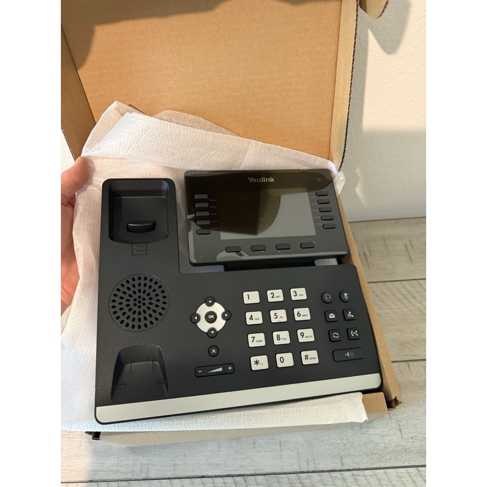 Yealink SIP-T54W Corded IP Phone Black Color Display HD Audio Speakerphone